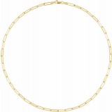 14K Yellow 3.85 mm Elongated Flat Link 7 Chain photo 2