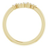 14K Yellow  1/8 CTW Diamond Matching Band photo 2