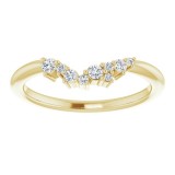 14K Yellow  1/8 CTW Diamond Matching Band photo 3