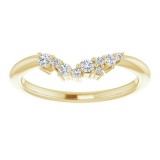 14K Yellow  1/8 CTW Diamond Matching Band photo 3