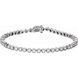 14K White 2 CTW Diamond Line 7.25 Bracelet photo 3