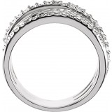 14K White 1/2 CTW Diamond Criss Cross Ring photo 2