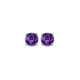 Gems One 14Kt White Gold Amethyst (1 Ctw) Earring photo