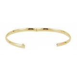 14K Yellow 4 mm Hinged Bangle Bracelet photo 2