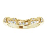 14K Yellow 1/6 CTW Diamond Vintage-Inspired Matching Band photo 3