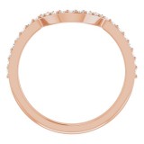 14K Rose 1/5 CTW Diamond Matching Band photo 2