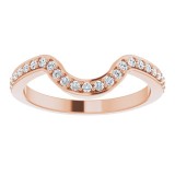 14K Rose 1/5 CTW Diamond Matching Band photo 3