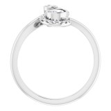 Platinum 1/2 CTW Diamond Bezel-Set Bypass Ring photo 2