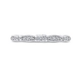 Shah Luxury 14K White Gold Round Diamond Wedding Band photo