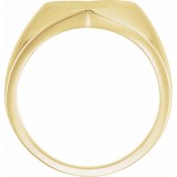 14K Yellow 11x10 mm Heart Signet Ring photo 2