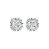 Henri Daussi 18k White Gold Diamond Stud Earrings photo