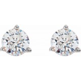 14K White 1 CTW Diamond Stud Earrings photo 2