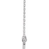 14K White 33x6 mm Geometric 16-18 Necklace photo 2