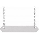 14K White 33x6 mm Geometric 16-18 Necklace photo