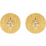 14K Yellow .02 CTW Diamond Earrings photo 2