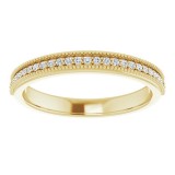 14K Yellow 1 mm Round 1/10 CTW Diamond Anniversary Band photo 3