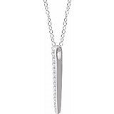 14K White 1/4 CTW Diamond Graduated 16-18 Bar Necklace photo 2