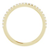 14K Yellow 1/5 CTW Diamond Band for 7x5 mm Emerald Ring photo 2
