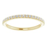 14K Yellow 1/5 CTW Diamond Band for 7x5 mm Emerald Ring photo 3
