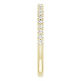 14K Yellow 1/5 CTW Diamond Band for 7x5 mm Emerald Ring photo 4