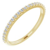 14K Yellow 1/5 CTW Diamond Band for 7x5 mm Emerald Ring photo