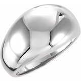 14K White 12 mm Dome Ring photo