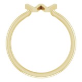 14K Yellow Initial W Ring photo 2