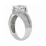 14k White Gold Diamond Semi-Mount Fancy Engagement Ring photo 2