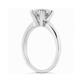 14k White Gold Semi-Mount Solitaire Engagement Ring photo 2