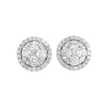 Gems One 14Kt White Gold Diamond (1/2Ctw) Earring photo