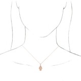 14K Rose .03 CTW Diamond Hamsa 16-18 Necklace photo 3
