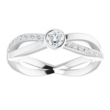 14K White 3.4 mm Round 1/3 CTW Diamond Infinity-Inspired Ring photo 3