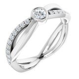 14K White 3.4 mm Round 1/3 CTW Diamond Infinity-Inspired Ring photo