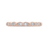 Shah Luxury 14K Rose Gold Pear Oval and Round Diamond Wedding Band photo