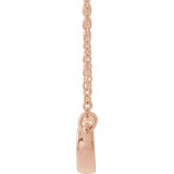 14K Rose Freeform Bar 18 Necklace photo 2