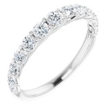 14K White 3/4 CTW Diamond Anniversary Band photo