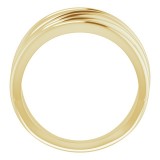 14K Yellow Criss-Cross Ring photo 2