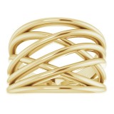 14K Yellow Criss-Cross Ring photo 3