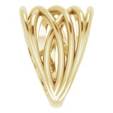 14K Yellow Criss-Cross Ring photo 4
