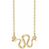 14K Yellow Snake 16-18 Necklace photo