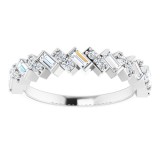 14K White 3/8 CTW Diamond Anniversary Band photo 3