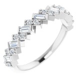 14K White 3/8 CTW Diamond Anniversary Band photo