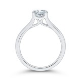 Shah Luxury 14K White Gold Solitaire Engagement Ring (Semi-Mount) photo 4