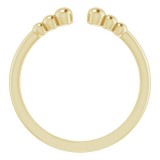 14K Yellow Beaded Ring photo 2