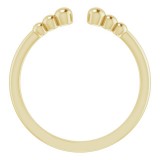 14K Yellow Beaded Ring photo 2