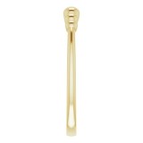 14K Yellow Beaded Ring photo 4