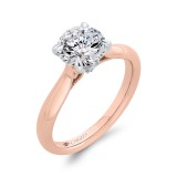 Shah Luxury 18K Two-Tone Gold Diamond Engagement Ring (Semi-Mount) photo 2