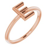 14K Rose Initial E Ring photo