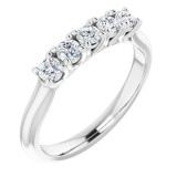 14K White 1/2 CTW Diamond Anniversary Band photo