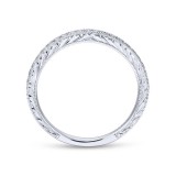 Gabriel & Co. 14k White Gold Victorian Eternity Wedding Band photo 2